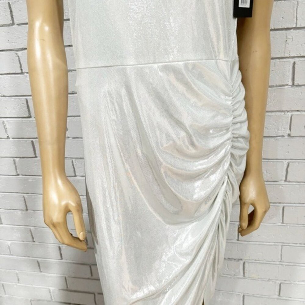 Norma Kamali Pearl Strapless Side Drape Gown‎ | Elegant Formal Dress | Size XL - Picture 8 of 8